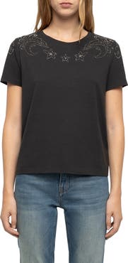 Zadig & Voltaire Alys Rhinestone Tee