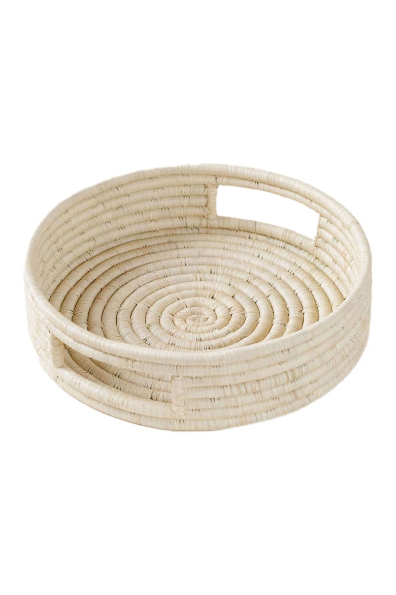 Small Woven Tray Raffia, Main, color, Natural