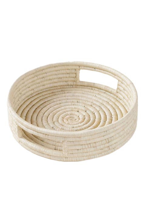 Small Woven Tray Raffia
