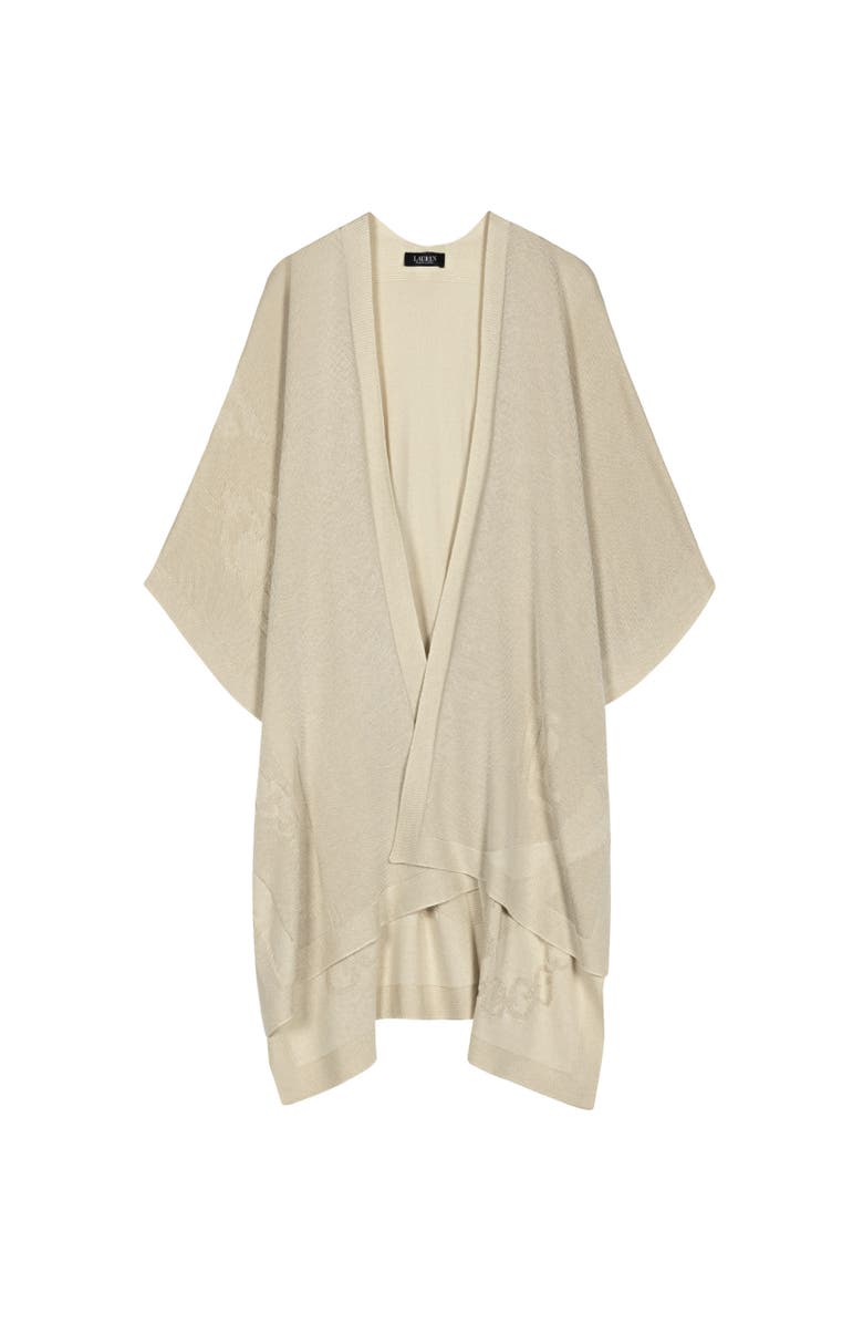 Lauren Ralph Lauren Matte Shine Belting Ruana, Main, color, Birch Tan