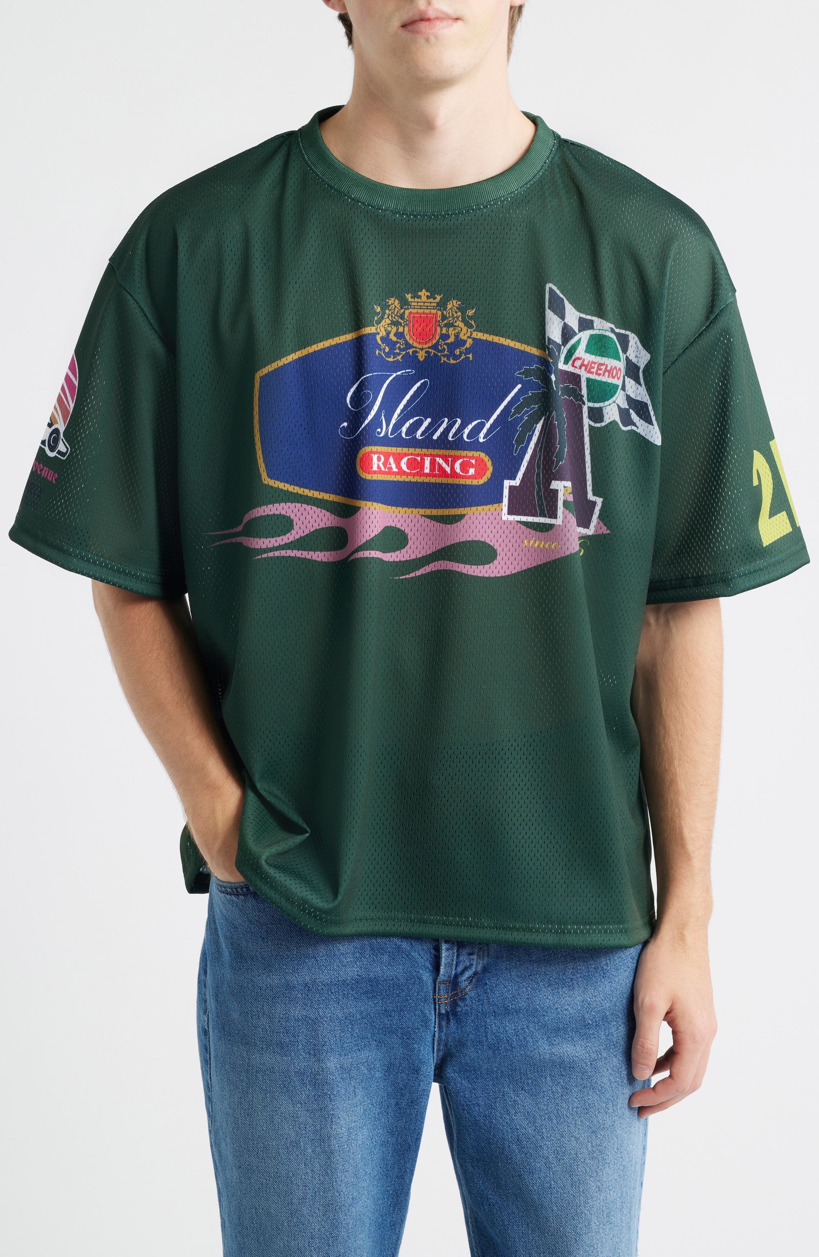 Island Racing Mesh Graphic T-Shirt