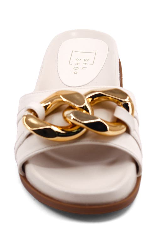 Shushop Cassie Slide Sandal In White