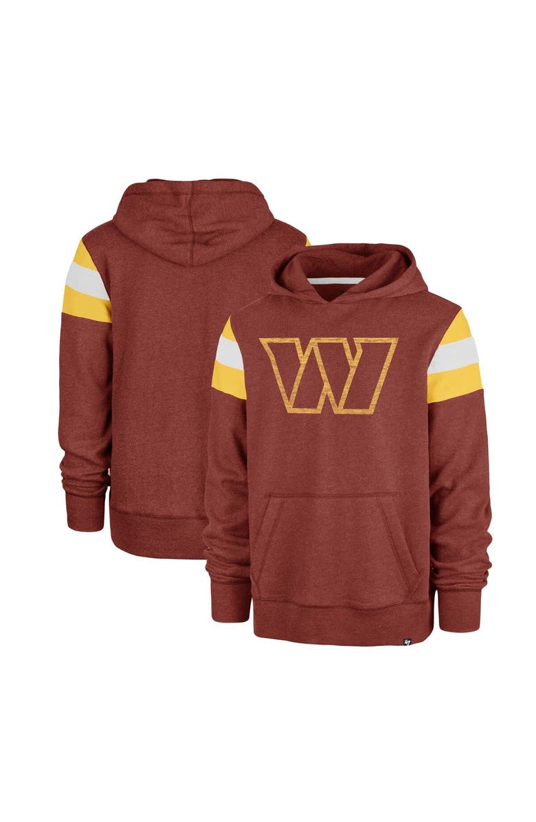 '47 Men's '47 Heathered Burgundy Washington Commanders Premier Nico Pullover Hoodie, Alternate, color, Burgundy
