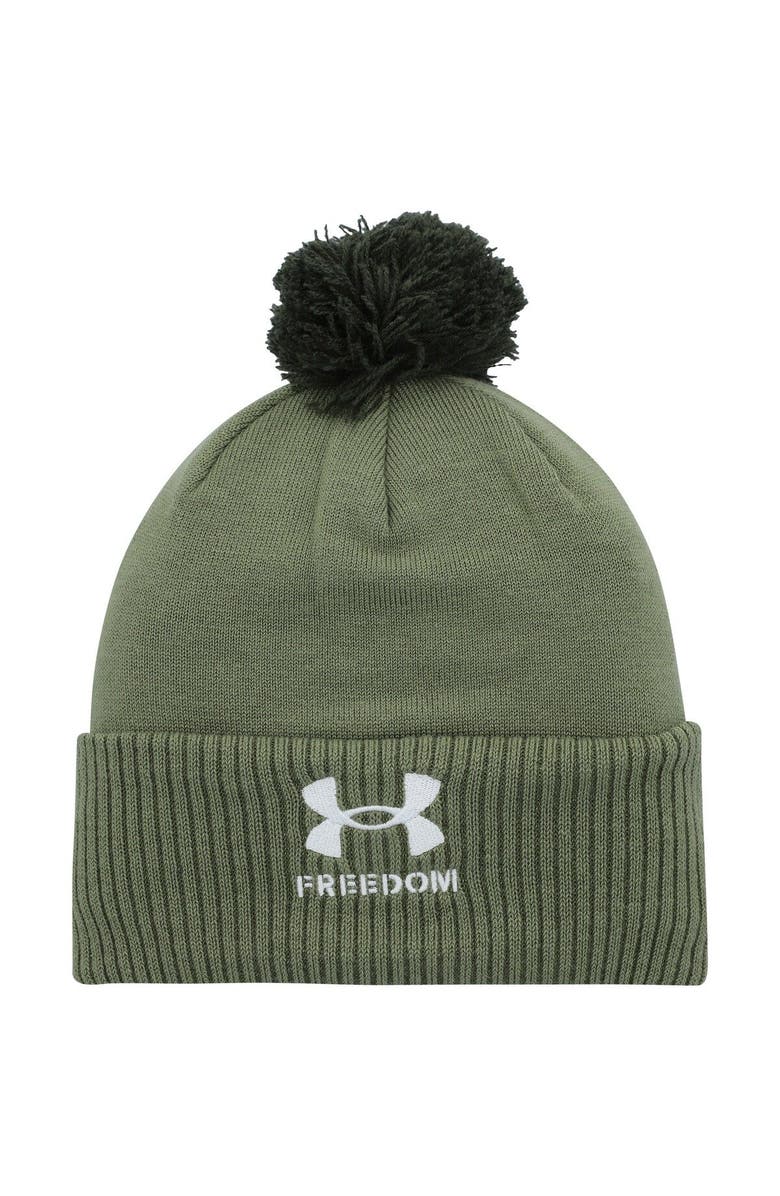 Under Armour Men's Under Armour Green Auburn Tigers Freedom Collection Cuffed Knit Hat with Pom, Alternate, color, Green