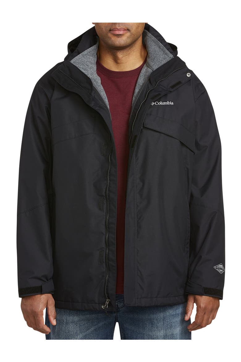 Big & Tall Omni-Tech 3-in-1 Bugaboo Jacket, Main, color, BLACK