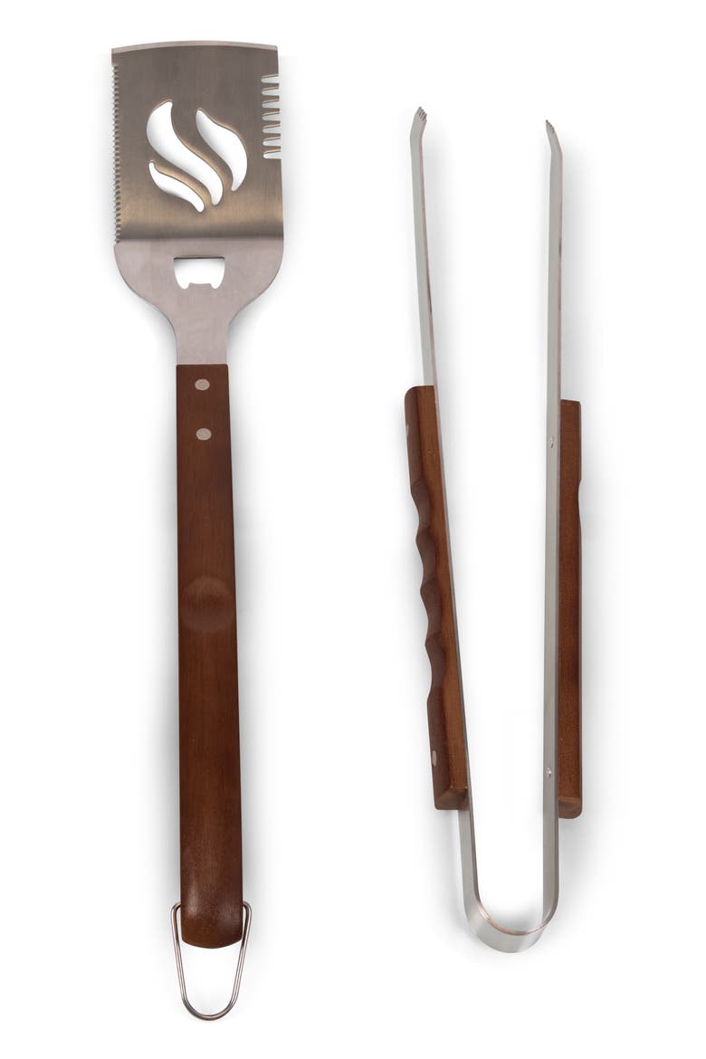 Barbecue Apron & Tools Set, Alternate, color, KHAKI WAXED CANVAS