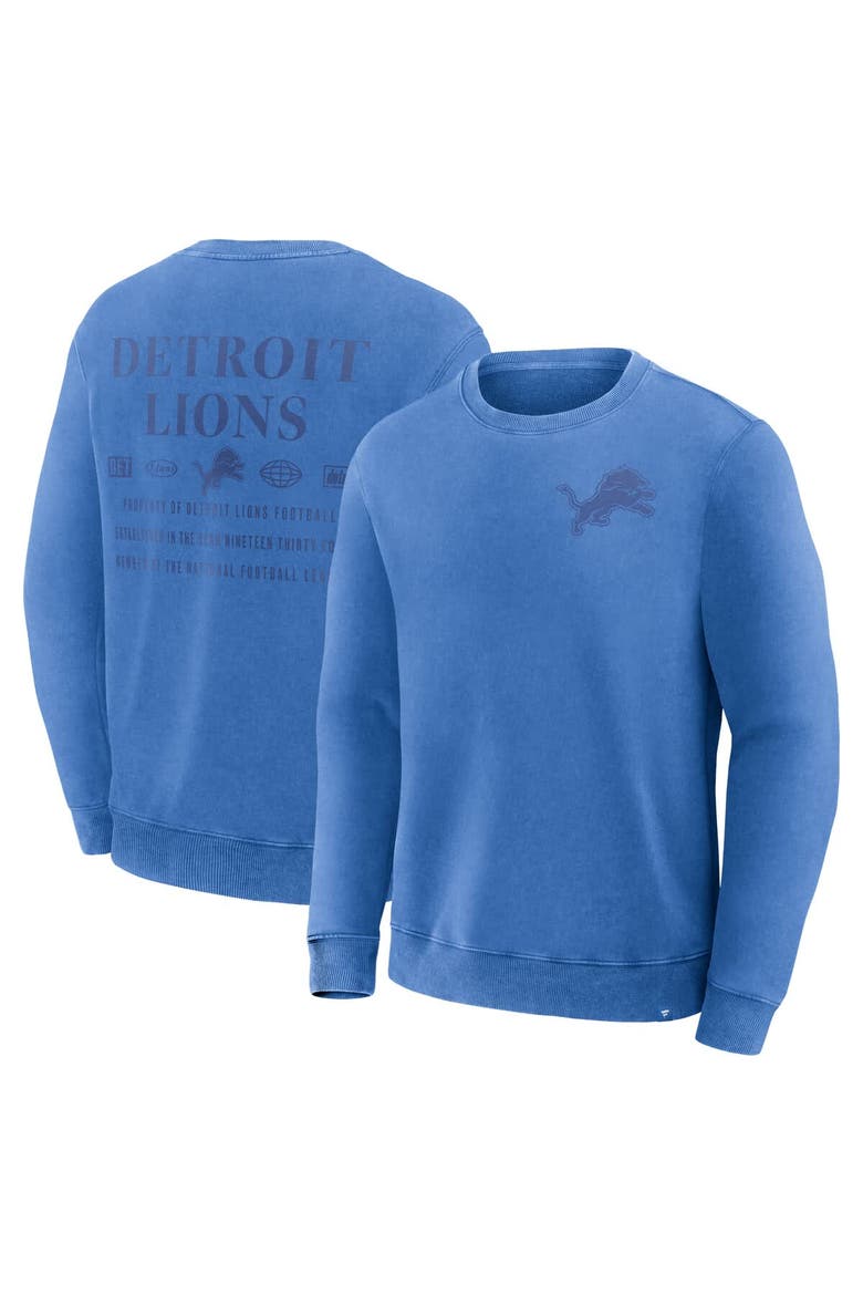 Men's Fanatics Blue Detroit Lions Deep Route Pullover Sweatshirt, Main, color, Blue