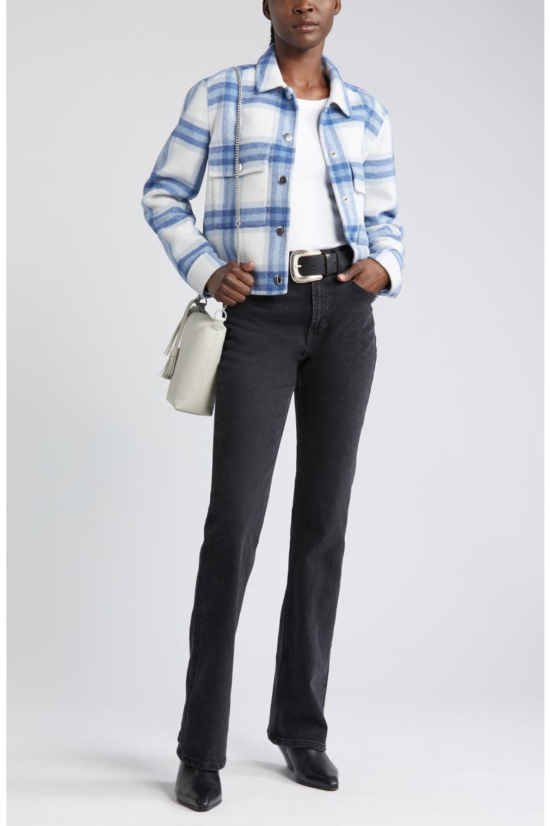 Steffi Plaid Wool Blend Jacket, Main, color, IVORY BAY