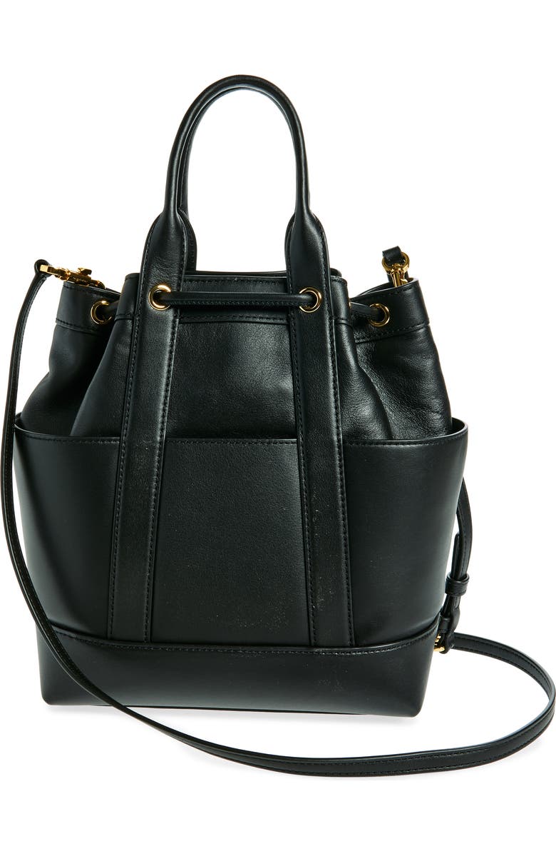 Veronica Beard Goody Leather Bucket Bag, Alternate, color,