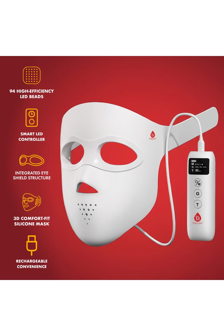 Glow & Lift Set 3D LED Therapy Mask & 7-in-1 Face & Neck Beauty Device, Alternate, color, White
