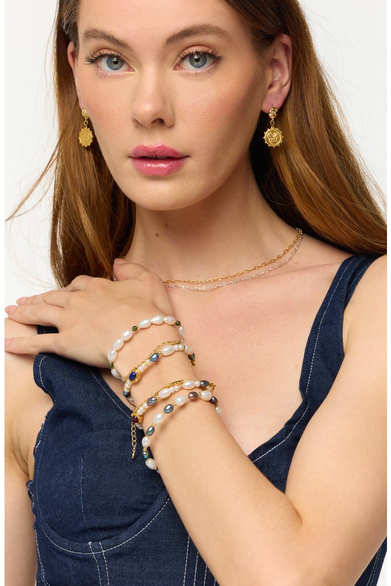 Midnight Pearl Bracelet, Alternate, color, WHITE / PURPLE
