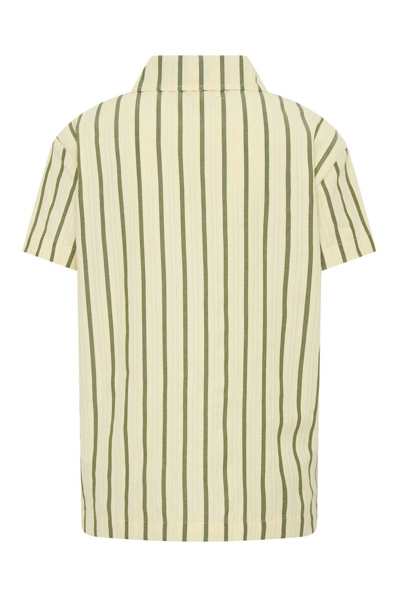 Kids' Vertical Stripe Polo Shirt, Alternate, color, OLIVE