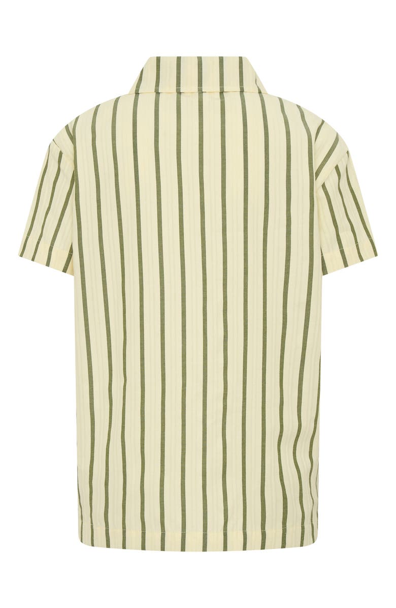 TINY TRIBE Kids' Vertical Stripe Polo Shirt, Alternate, color, Olive