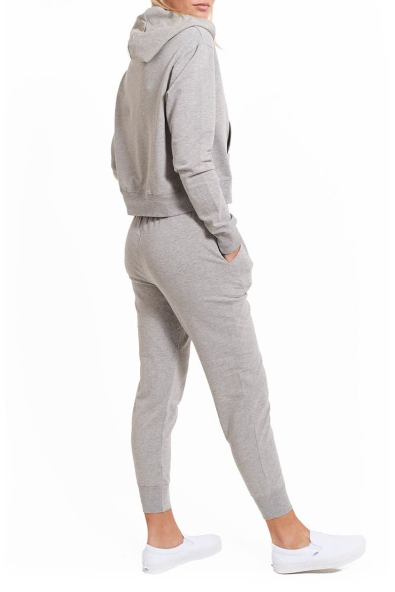 Micro Terry Slim Fit Joggers, Alternate, color, LT HEATHER GREY
