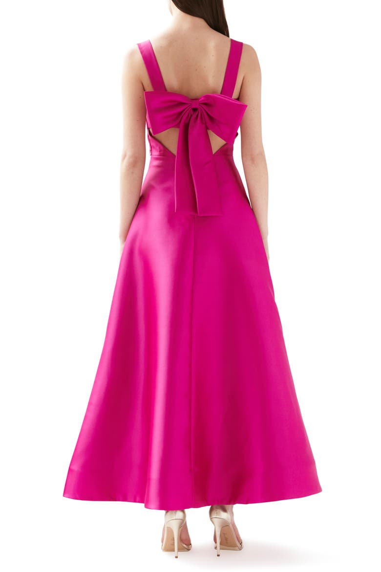 Sleeveless Back Bow Gown, Alternate, color, MAGENTA