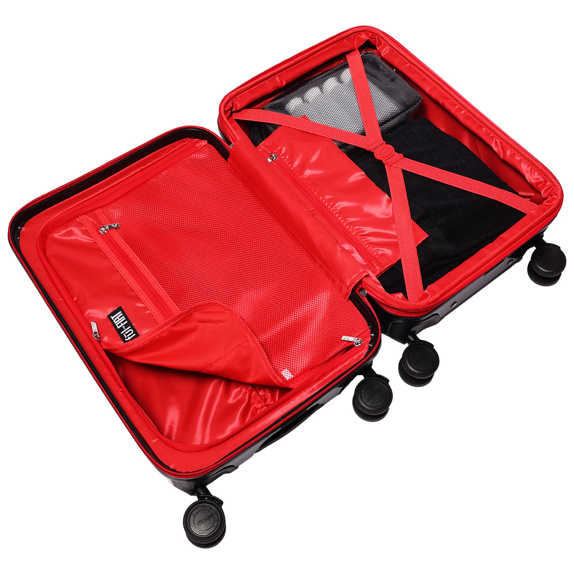 FUL / FIAT 3-Piece Expandable Hardside Spinner Luggage Set 22", 26.5", 31.5", Alternate, color, Black