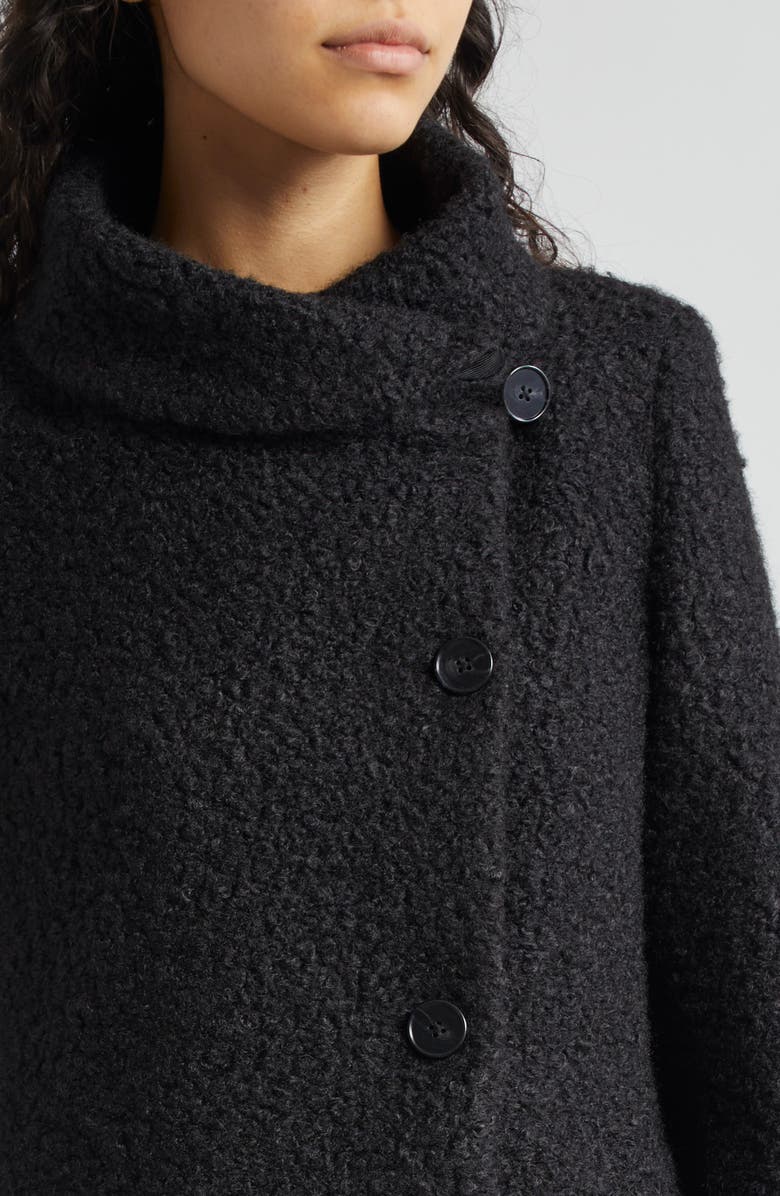 Emporio Armani Asymmetric Bouclé Coat, Alternate, color, 