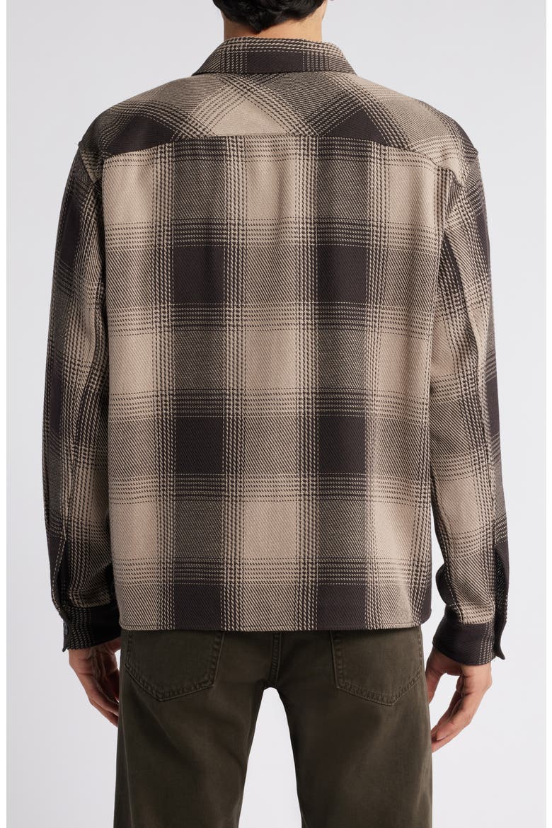 Chunky Plaid Button-Up Shirt, Alternate, color, BROWN PLAID