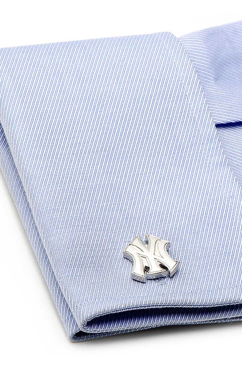 Cufflinks, Inc. MLB New York Yankees Cuff Links, Alternate, color, New York Yankees Silver Editio