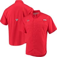 Columbia Men's Columbia Red Georgia Bulldogs Team PFG Tamiami Omni-Shade Button-Down Shirt