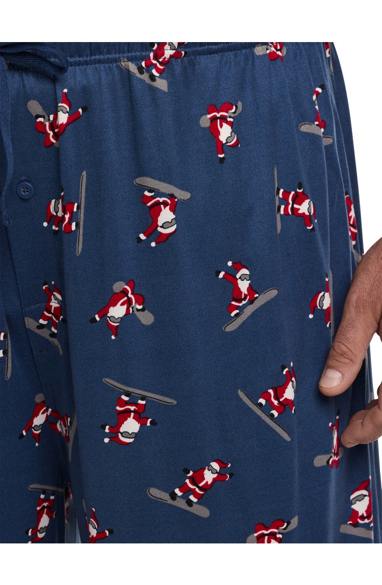 Harbor Bay by DXL Big & Tall Santa Printed Lounge Pants, Alternate, color, 