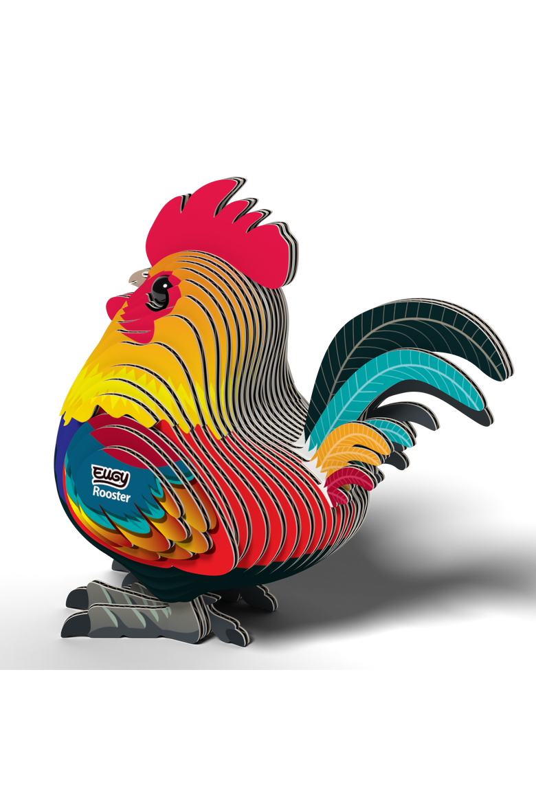Rooster 3D Puzzle - contains 31 puzzle pieces, Alternate, color, None