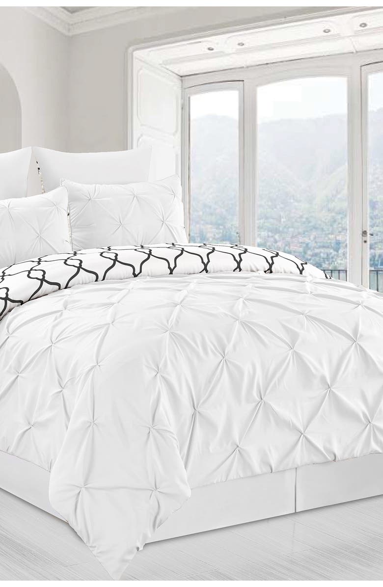 Duck River Textile Full/Queen Esy Reversible Duvet Set - White, Alternate, color, 