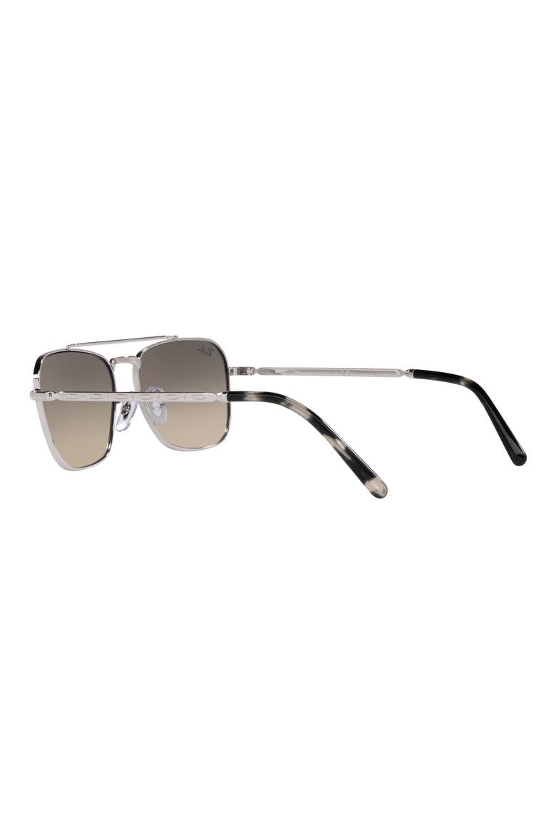 New Caravan 58mm Gradient Square Sunglasses, Alternate, color, SILVER / CLEAR GRADIENT GREY