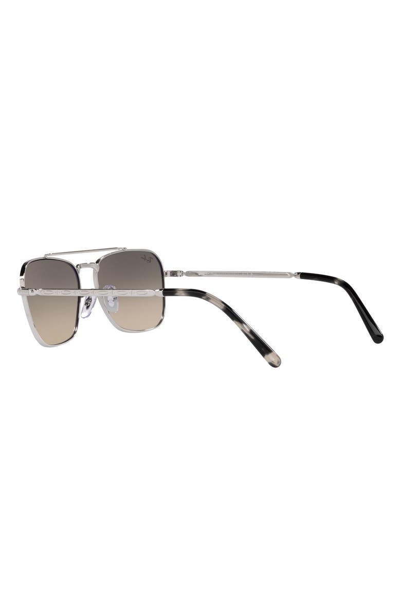 Ray-Ban New Caravan 58mm Gradient Square Sunglasses, Alternate, color, Silver / Clear Gradient Grey