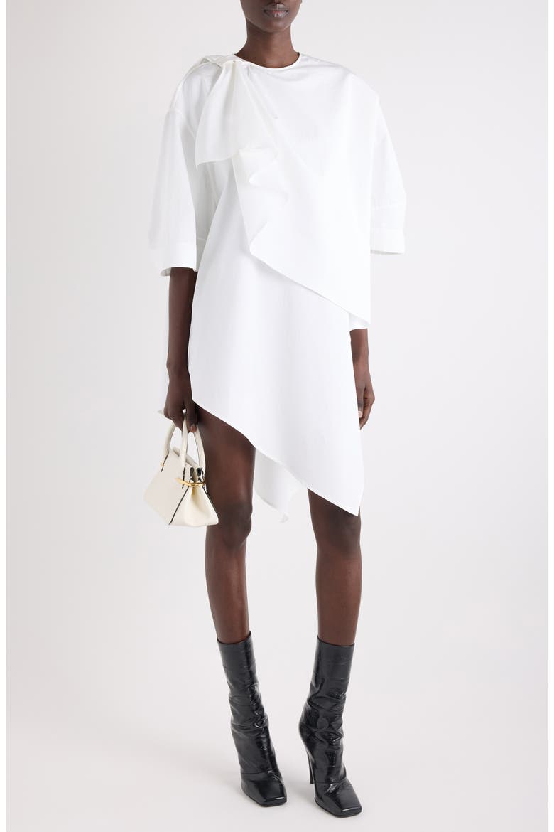 Bow Short Dress, Alternate, color, WHITE