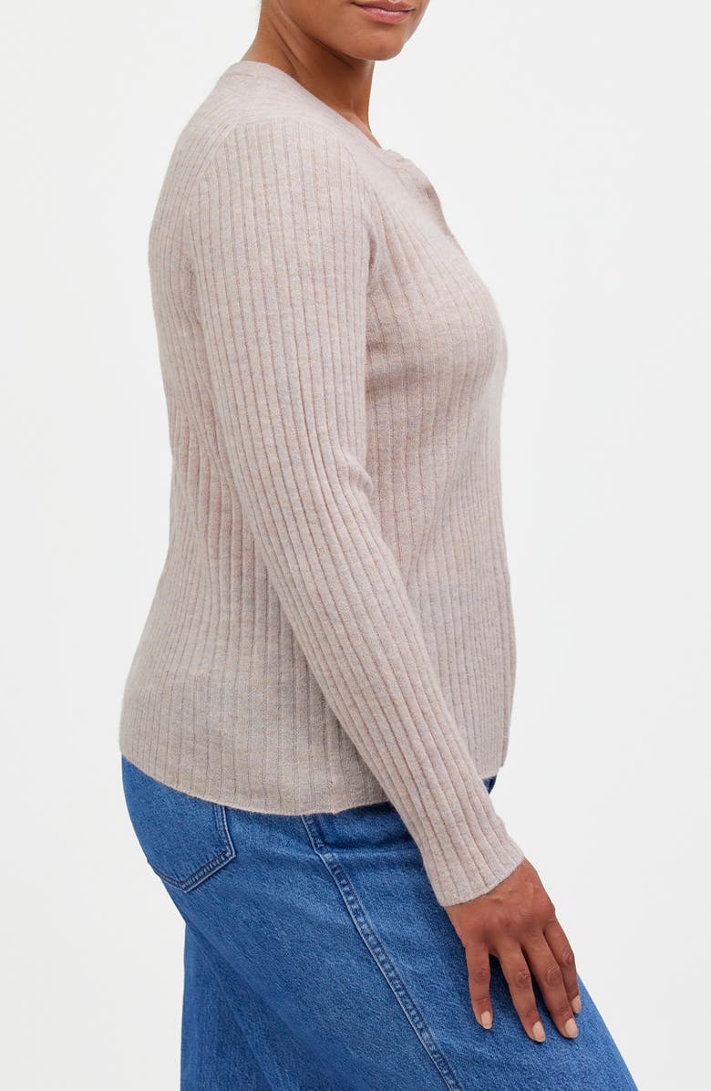 Madewell Alpaca Blend Henley Sweater, Alternate, color, Sand