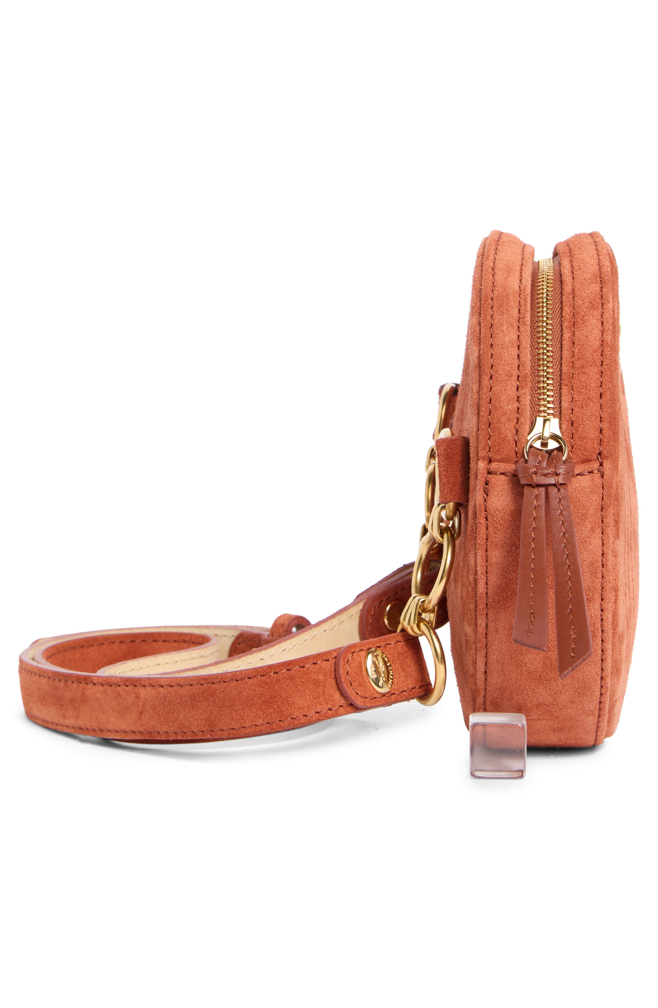 Longchamp Round Belt Bag, Alternate, color, Cognac