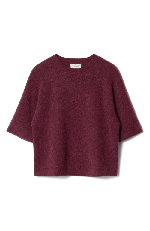 & Other Stories Alpaca & Wool Blend Elbow Sleeve Sweater In Burgundy