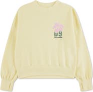 abercrombie kids Kids' Embroidered Cotton Blend Fleece Graphic Sweatshirt