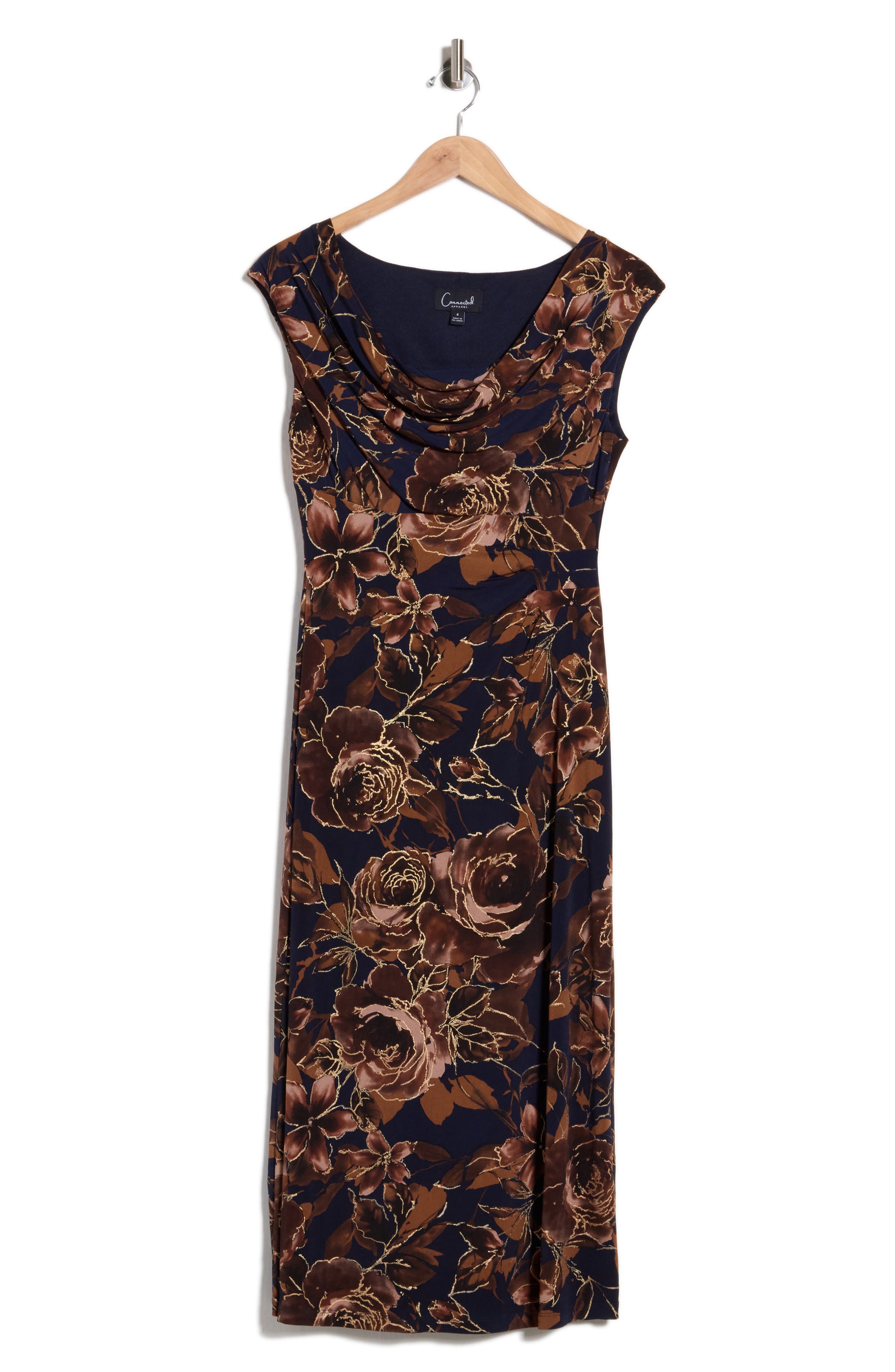 Cowl Neck Midi Dress