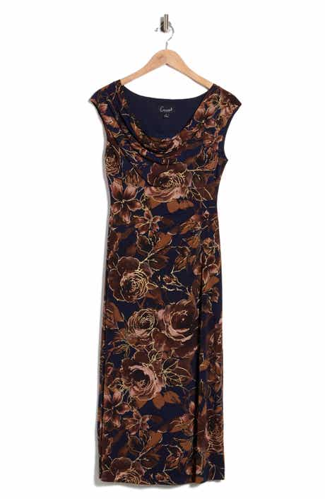 Cowl Neck Midi Dress