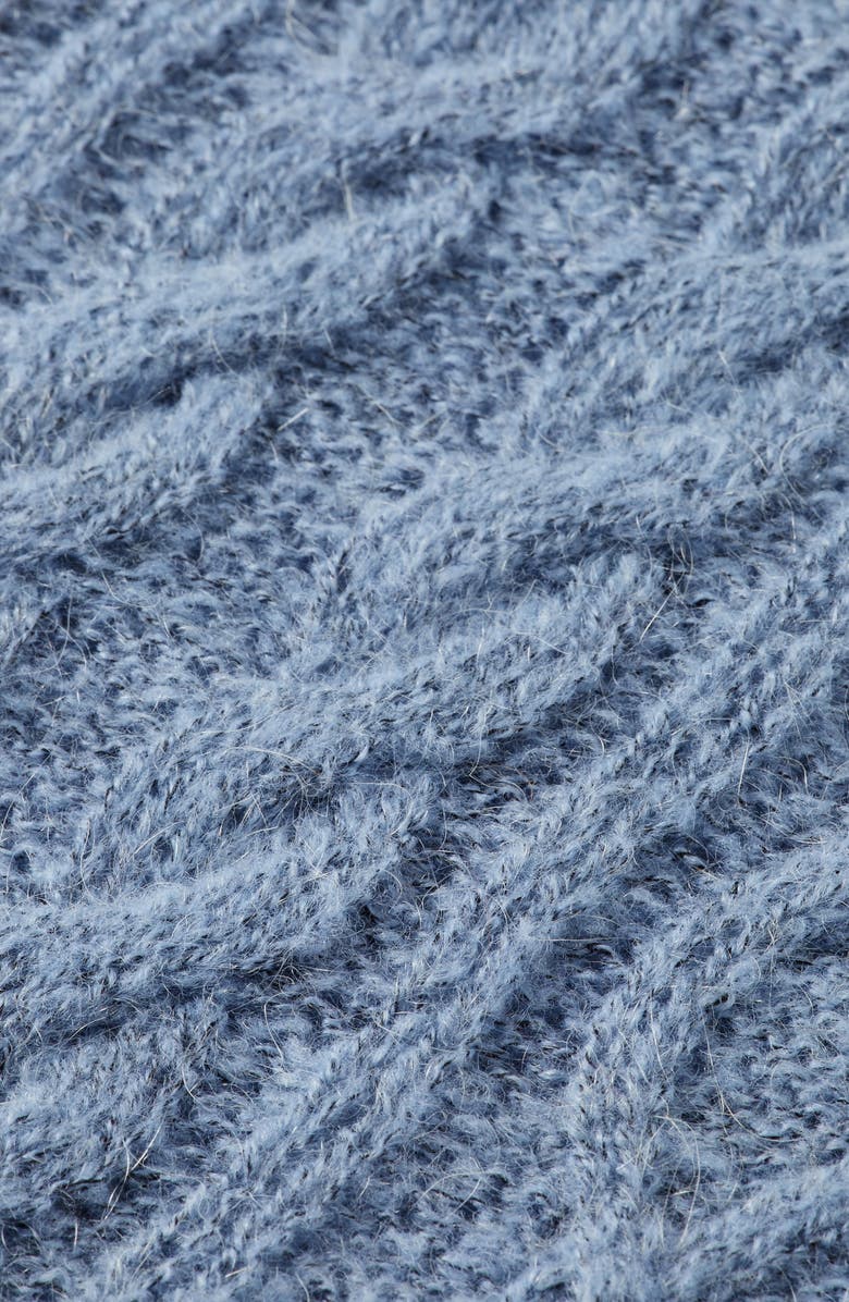 Scotch & Soda Cable Knit Polo Sweater, Alternate, color, Faded Denim