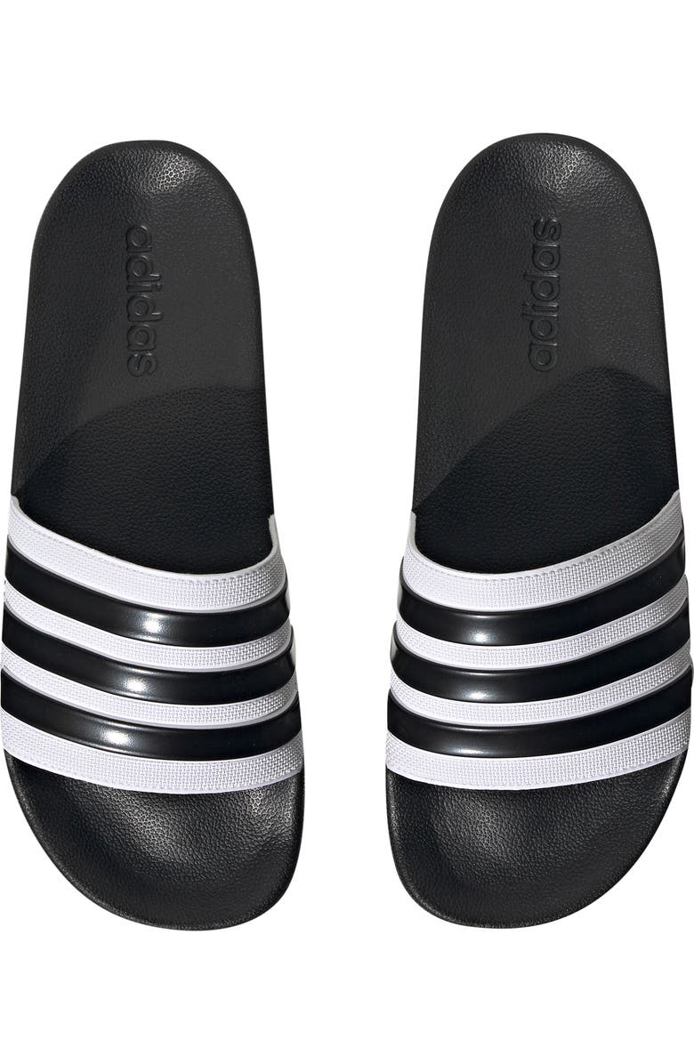 adidas Adilette Shower Slide Sandal, Alternate, color, White/ Black/ Black