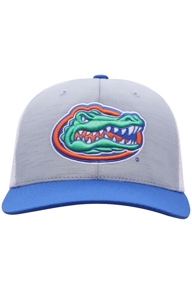 TOP OF THE WORLD Men's Top of the World  Heather Gray Florida Gators Stamp Three-Tone Flex Hat, Alternate, color, 