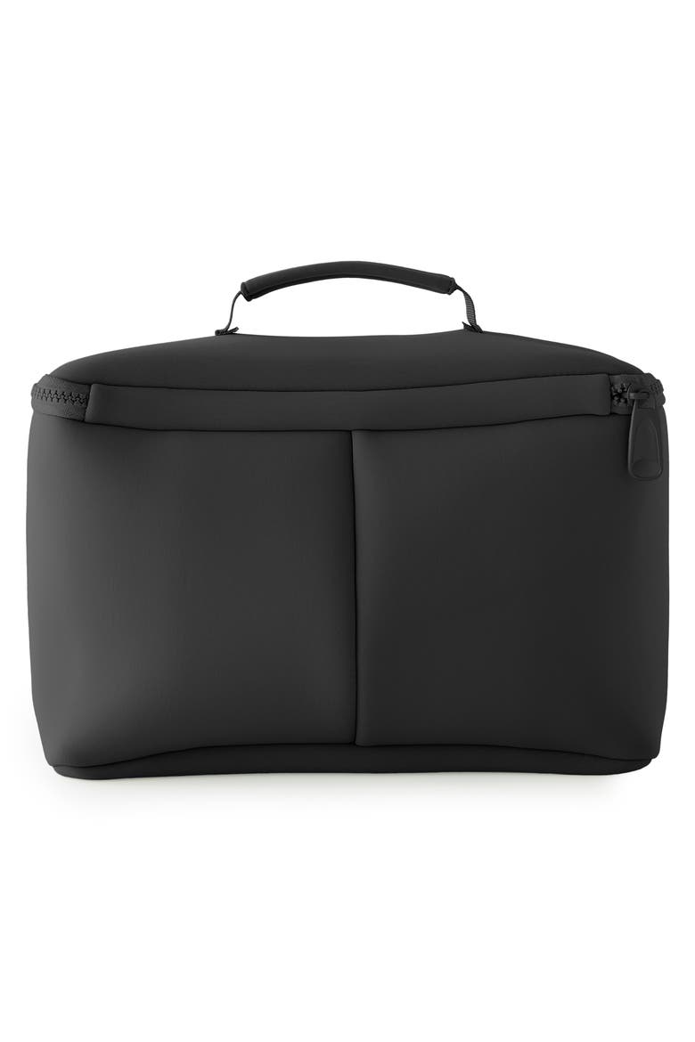Large Neoprene Train Case, Alternate, color, BLACK/ PINK