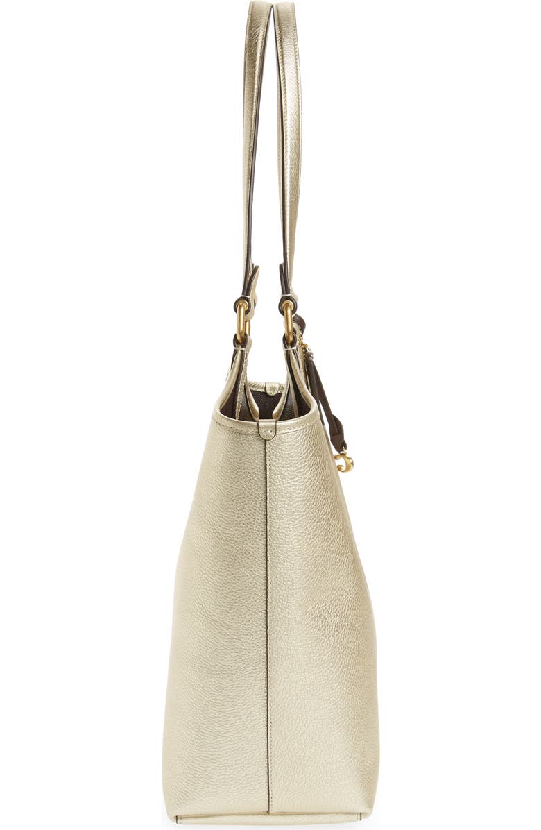 COACH Metallic Leather Everyday Tote Bag, Alternate, color,