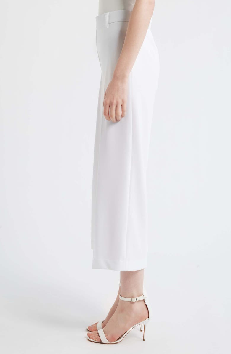 Anne Klein Wide Leg Crop Pants, Alternate, color, Crisp White