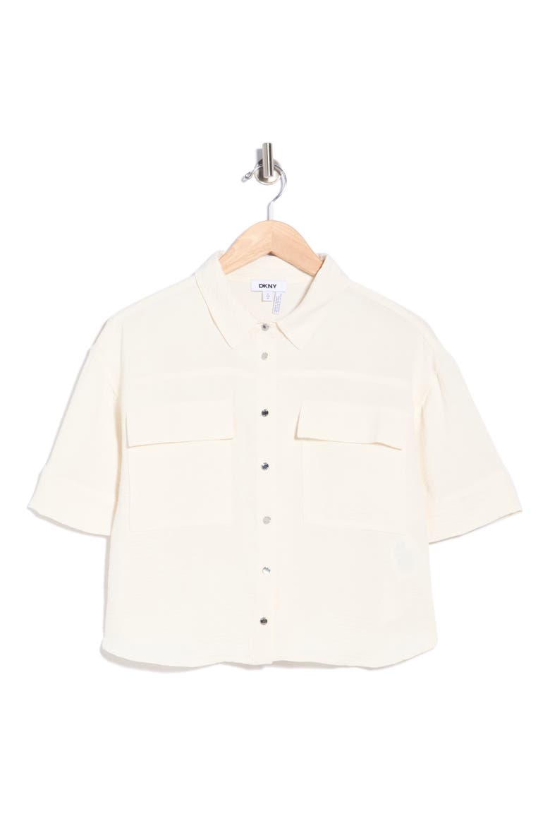 Washer Camp Shirt, Alternate, color, COCONUT