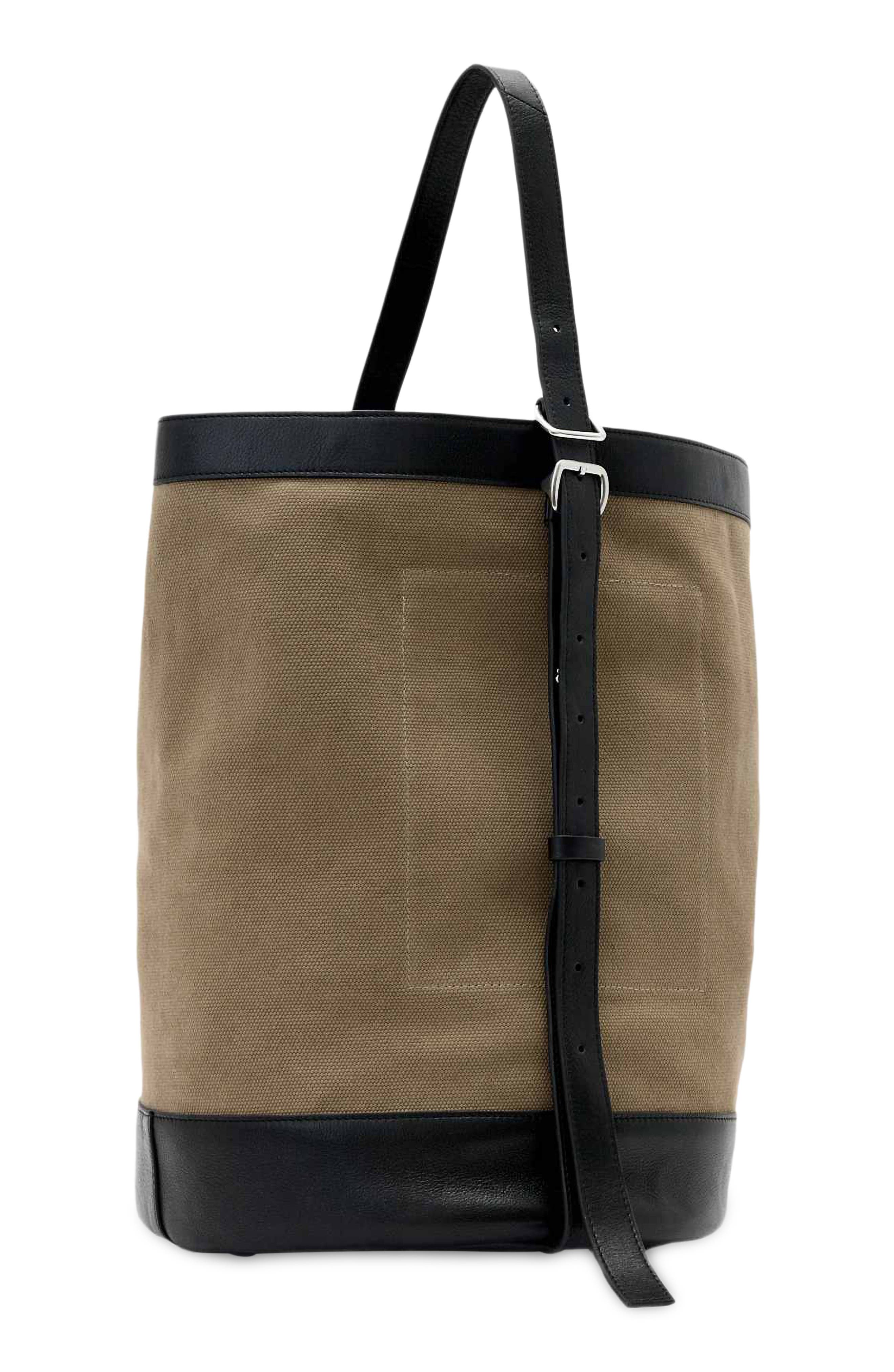 Bucket Canvas Sling Bag, Alternate, color, SAND BROWN