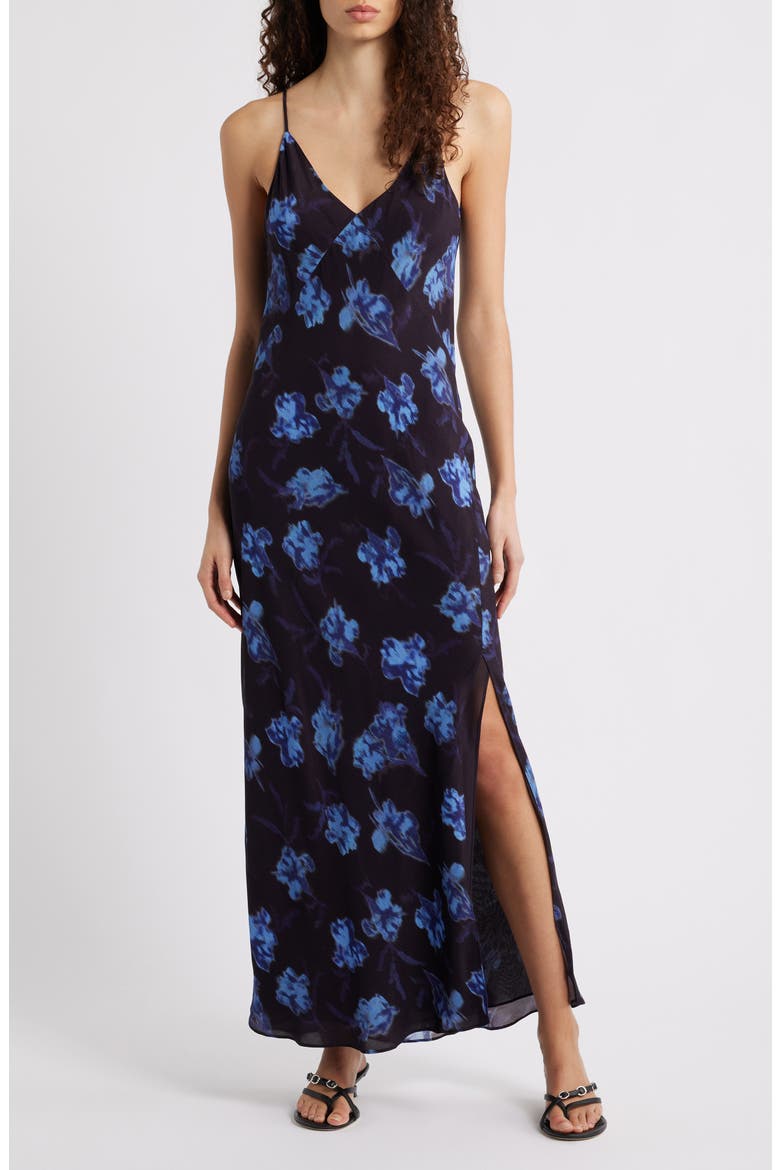 Larissa Floral Print Sleeveless Maxi Dress, Main, color, BLACK FLORAL