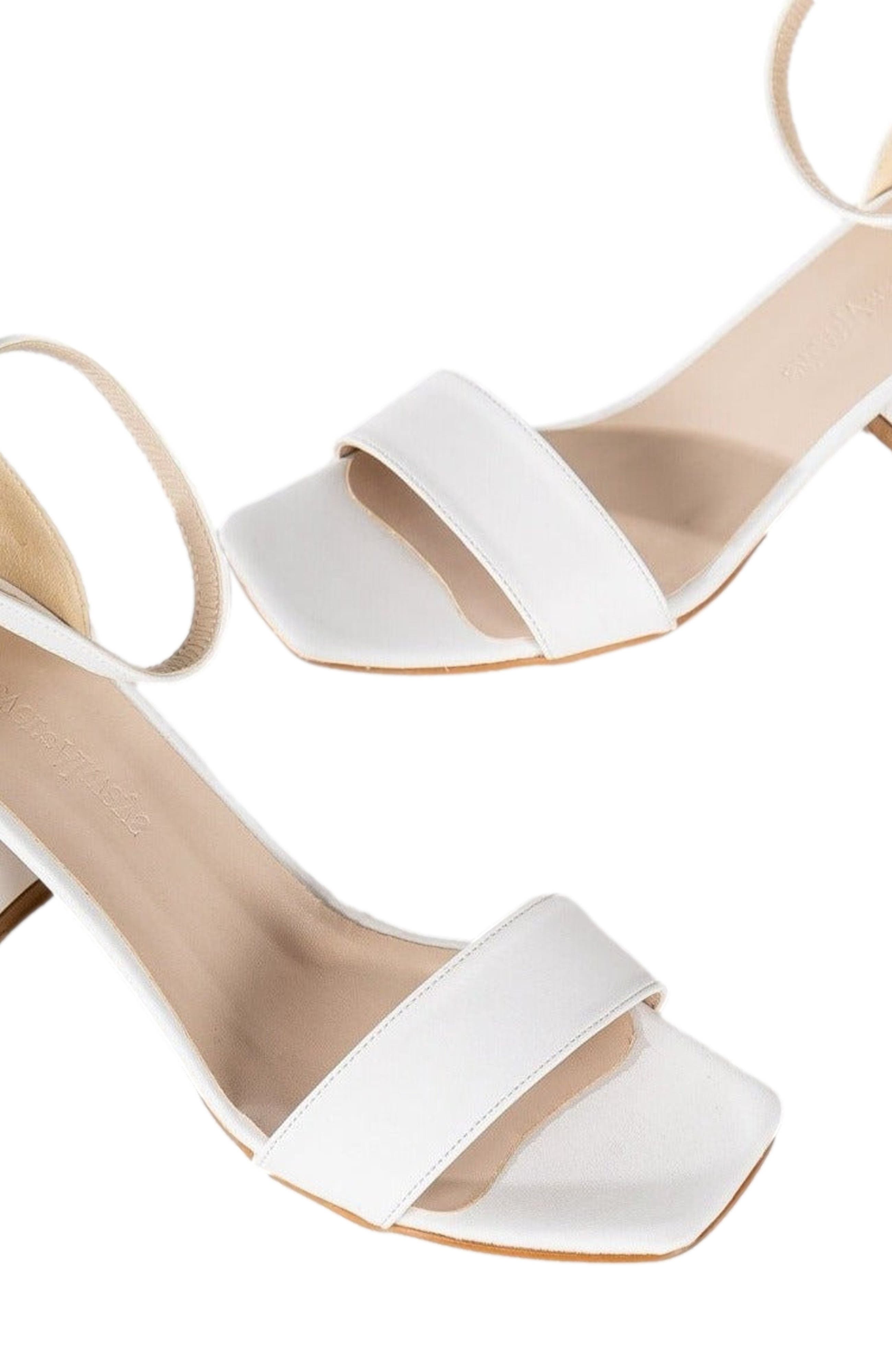 Forever 
Always Shoes Iva Low Block Heel Sandals, Alternate, color, White