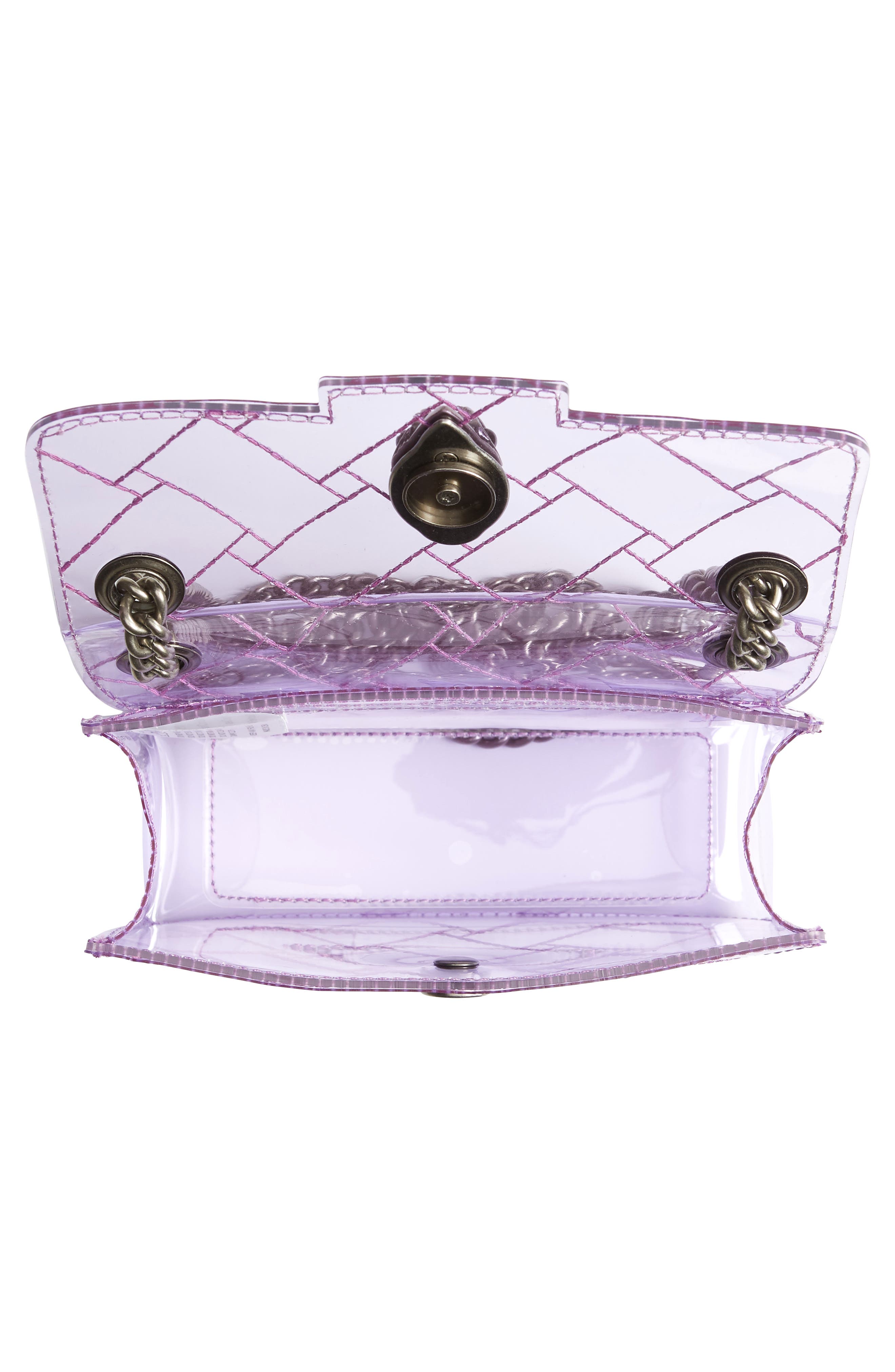 Kurt Geiger London Rainbow Shop Mini Kensington Transparent Shoulder Bag, Alternate, color, 