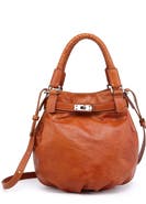 OLD TREND Leather Pumpkin Bucket Bag