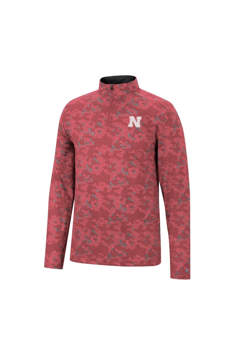 COLOSSEUM Men's Colosseum Scarlet Nebraska Huskers Tivo Quarter-Zip Jacket, Alternate, color, 