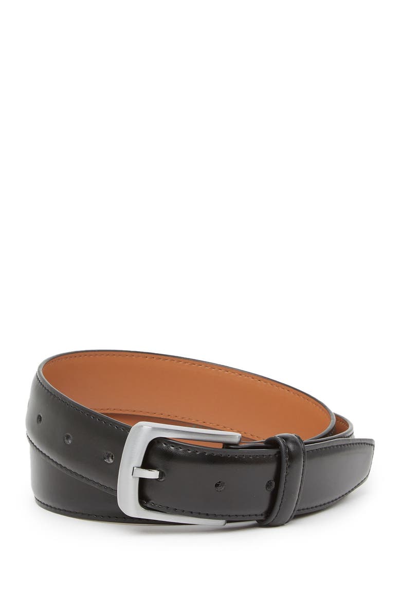 Vince Camuto Leather Belt, Main, color, Black